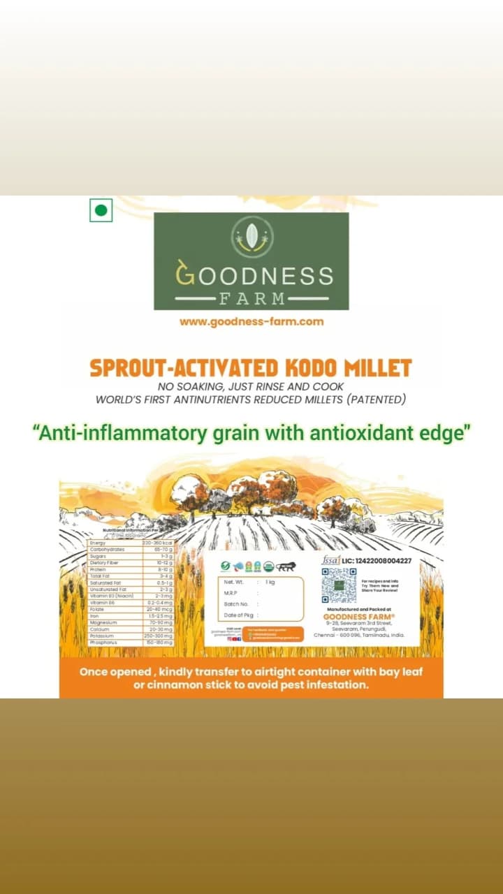 Kodo Millet Sprout Activated (500 G)