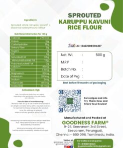 Alternative view of Sprouted Karuppu Kavuni- Black Rice Flour (500 G)