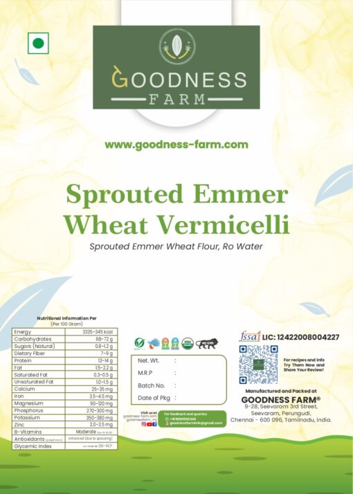 Emmer Wheat Vermicelli, Organic (180 G)