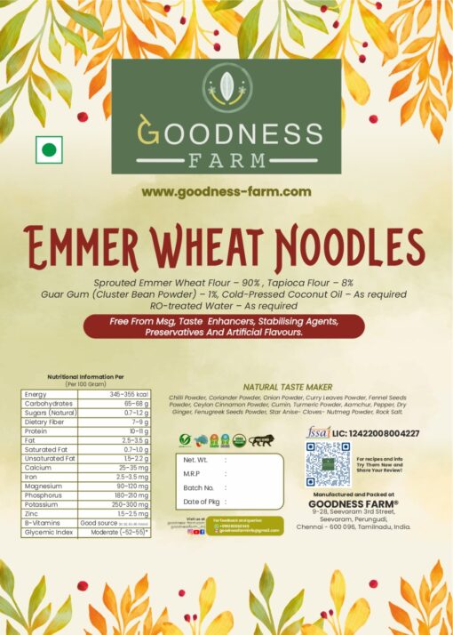 Emmer Wheat Noodles, Organic (180 G)