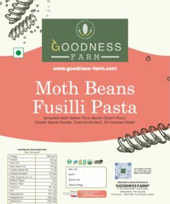 Moth Beans Fusili Pasta, Organic (180 G)