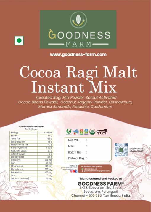 Cocoa Ragi Malt, Organic